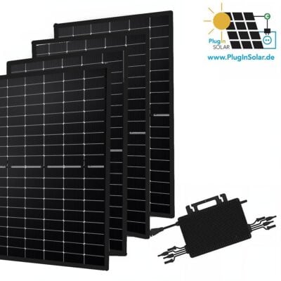 Balkonkraftwerk 2000WP Jolywood Full Black, HMS2000W 4T, Plug and Play